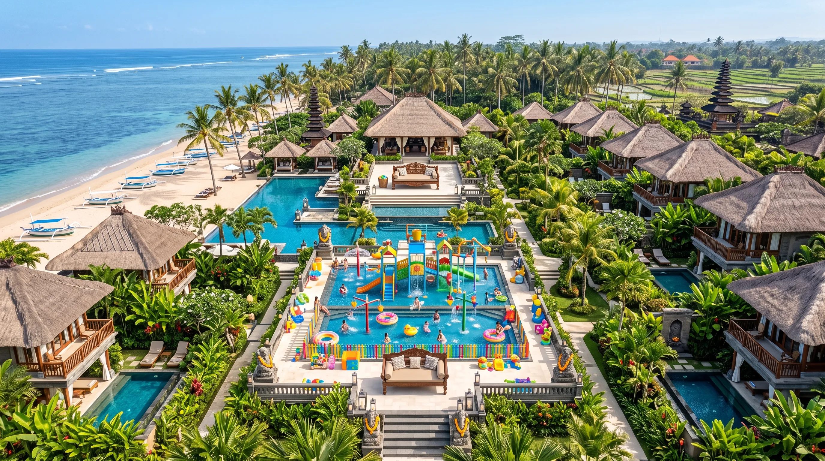 Bali Family Resort Kids Club with Children Playing