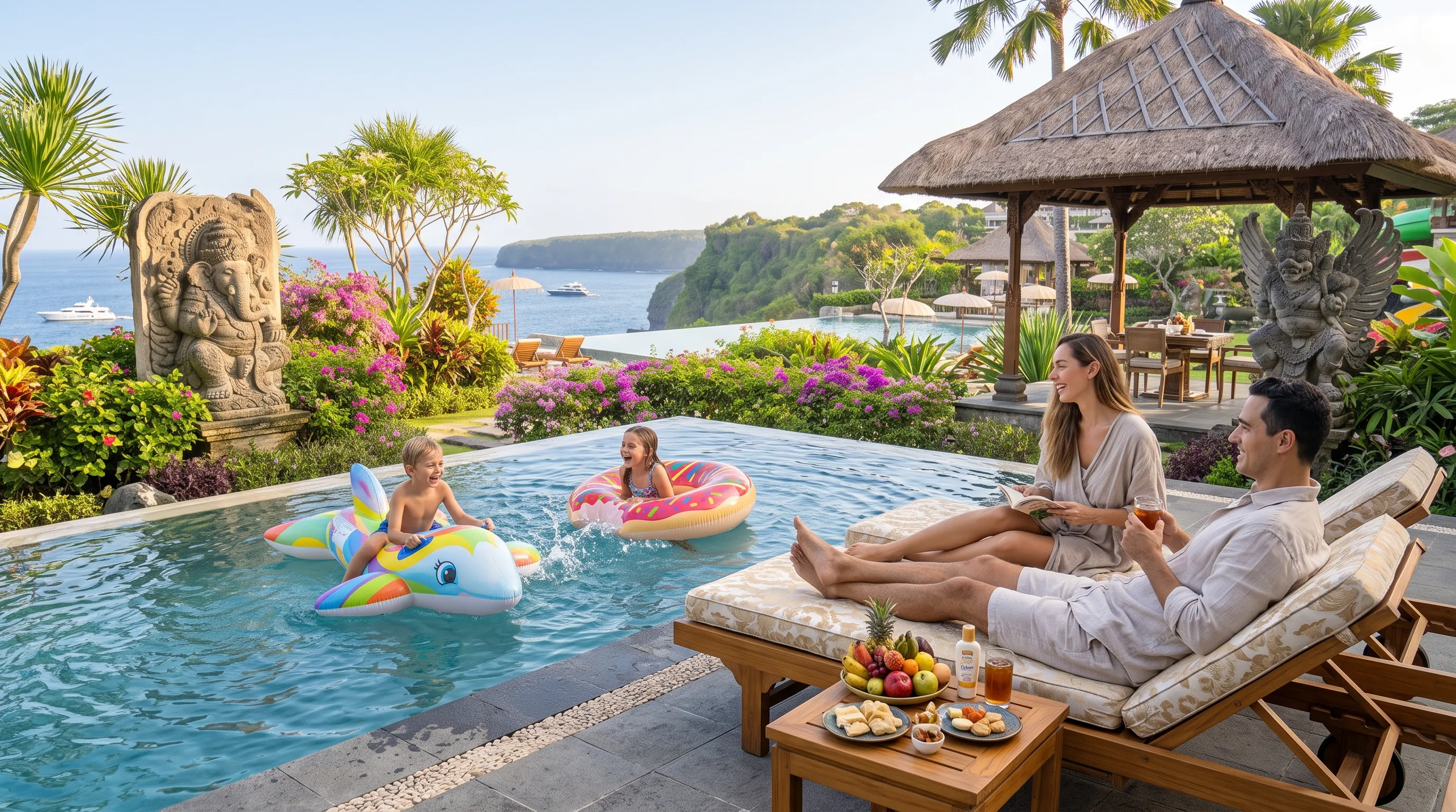 Bali Family Resort with Private Pool Villa and Kids Playing