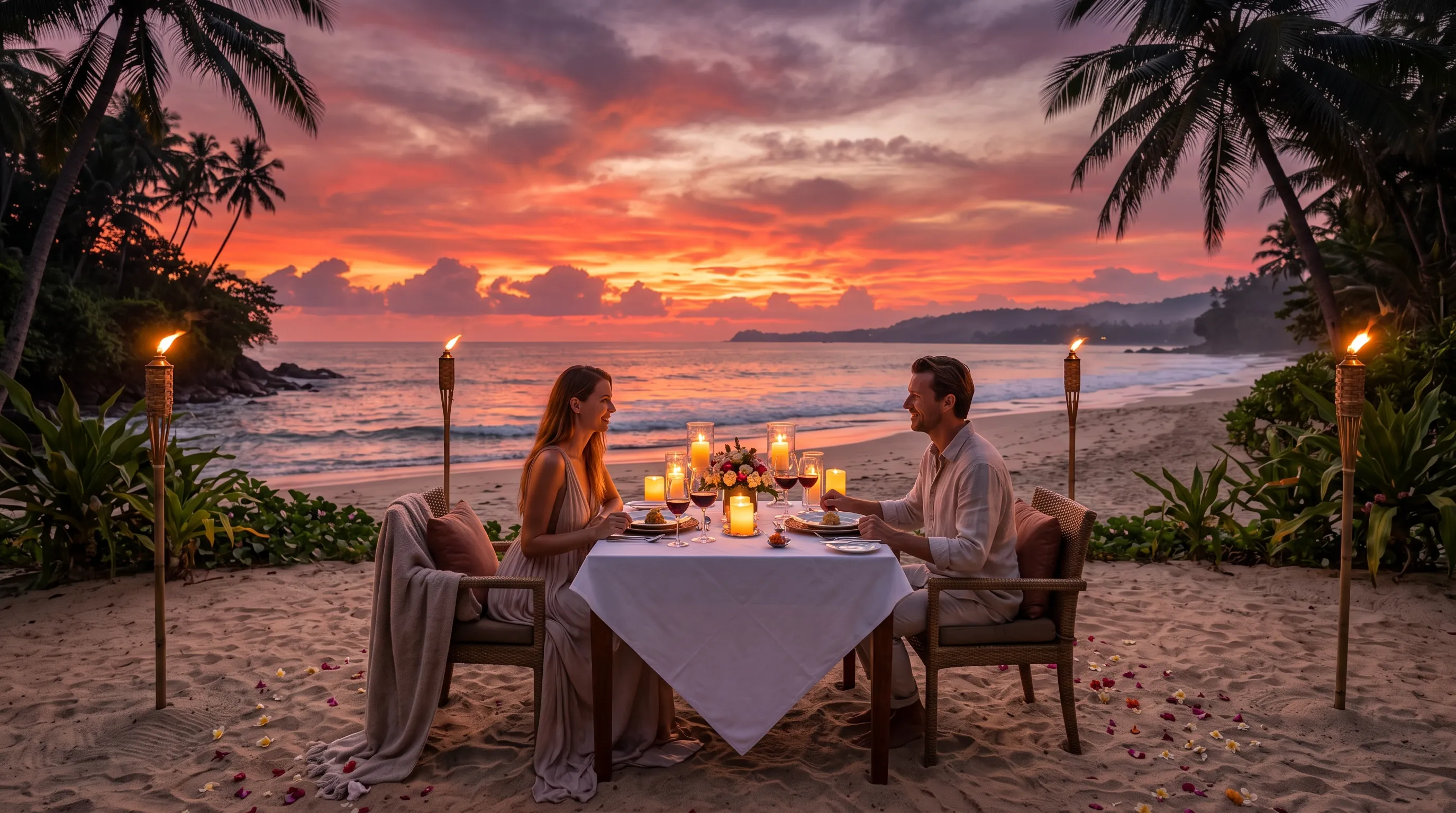 Romantic Candlelit Dinner at Bali Honeymoon Resort