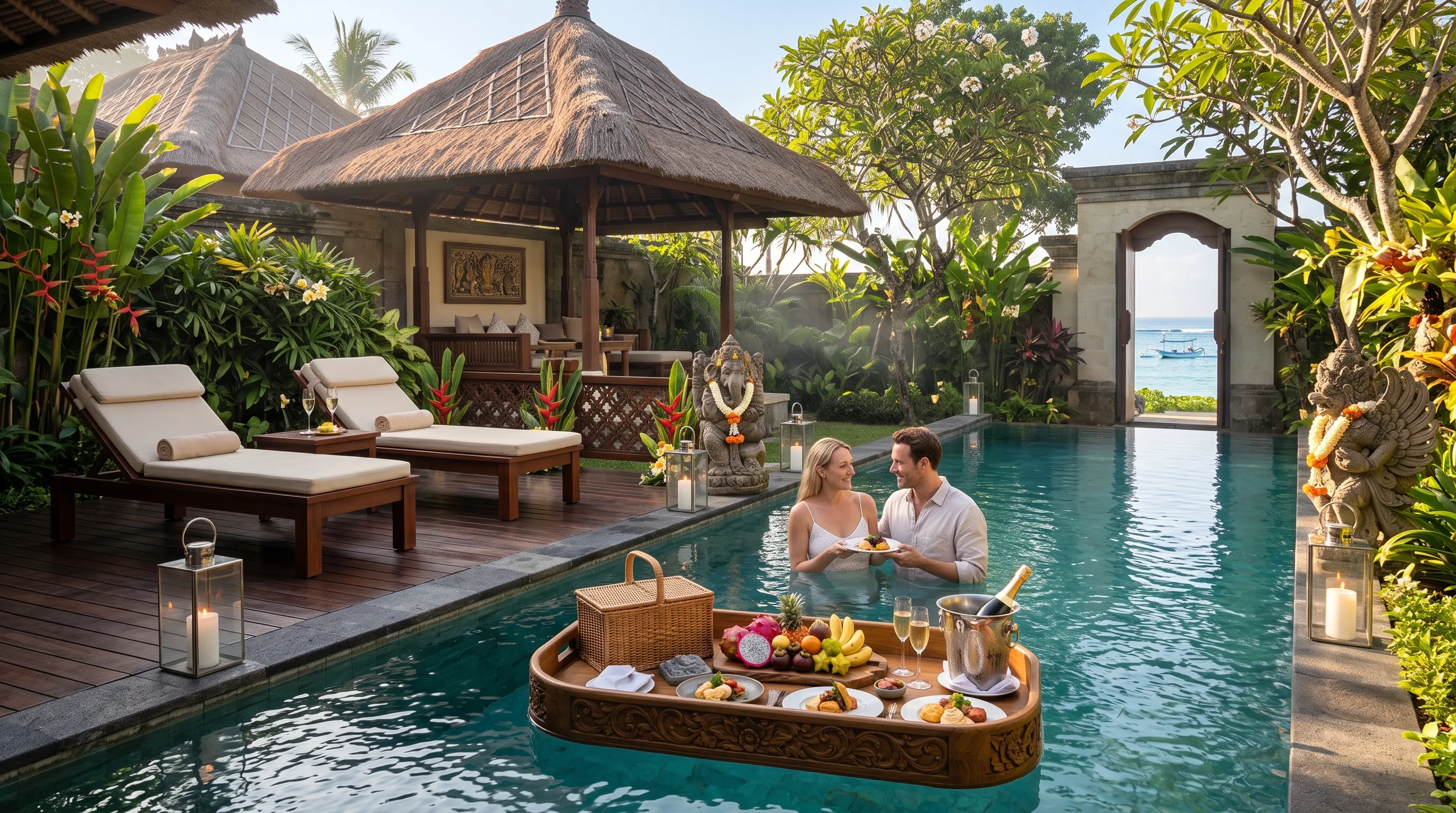 All Inclusive Honeymoon Resort in Bali with Private Pool and Floating Breakfast