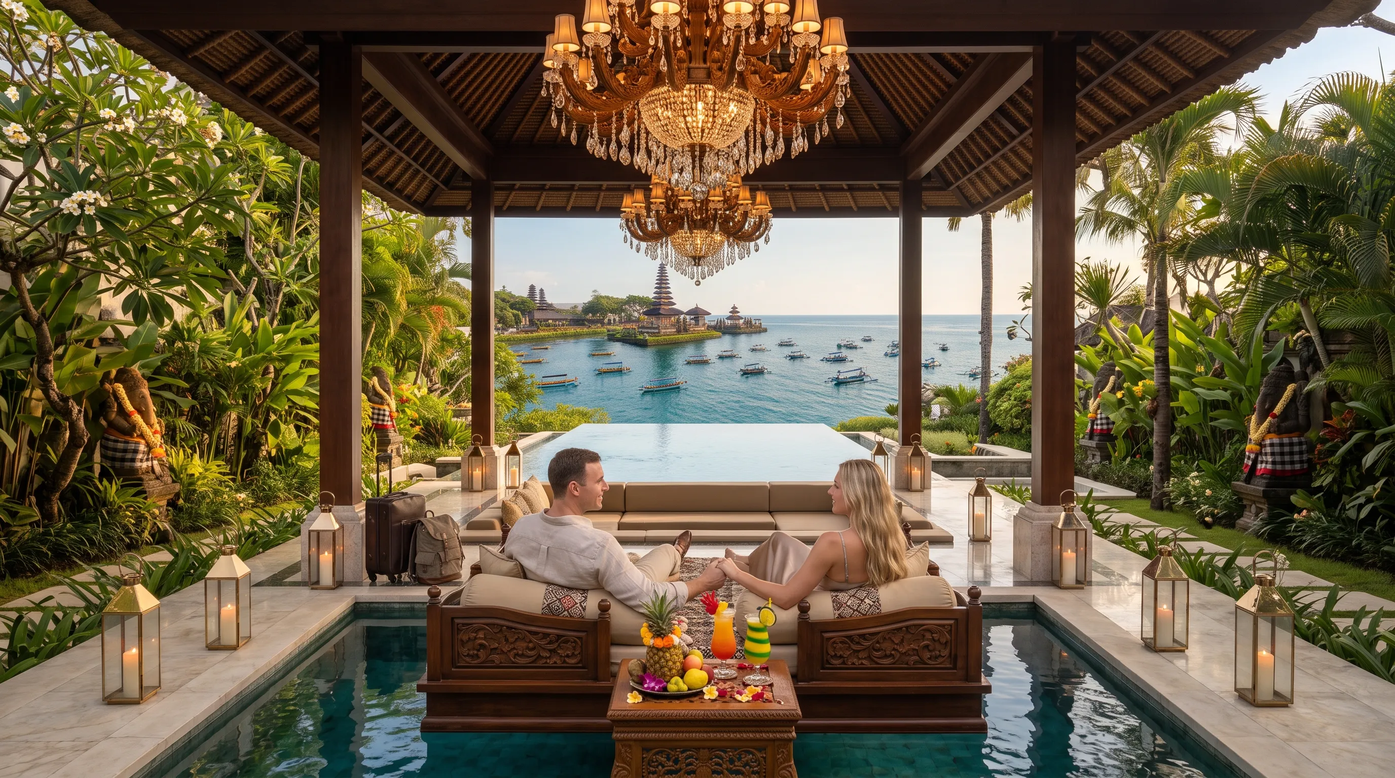 Australian Couple Honeymoon in Bali with Private Pool Villa and Ocean Views