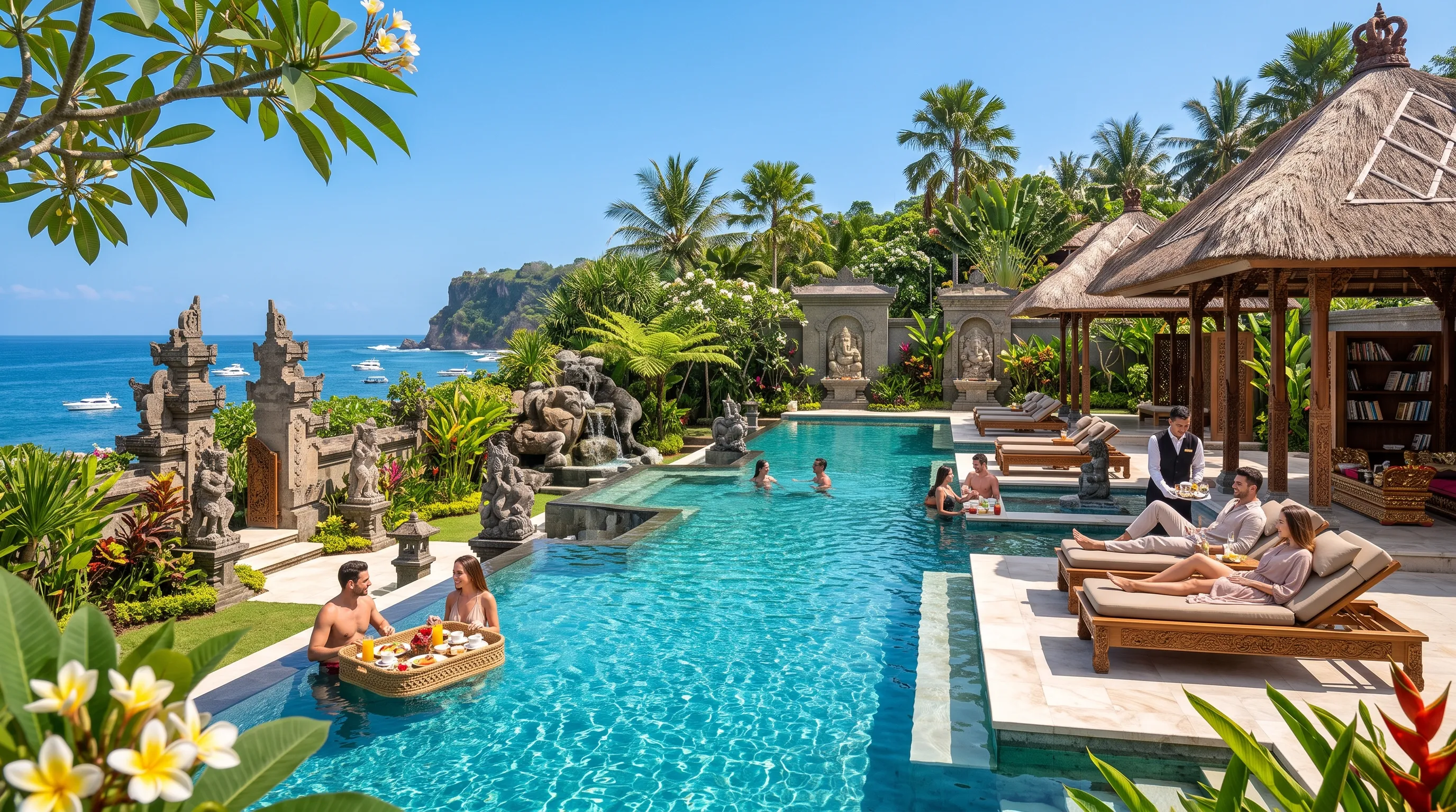 Bali Luxury Resort Pool During Dry Season